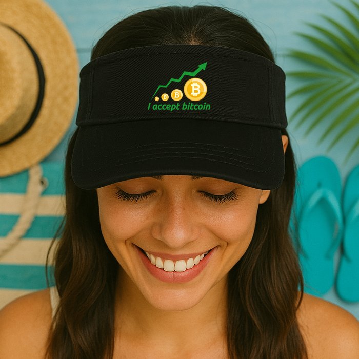 I Accept Bitcoin Graph Logo Visor