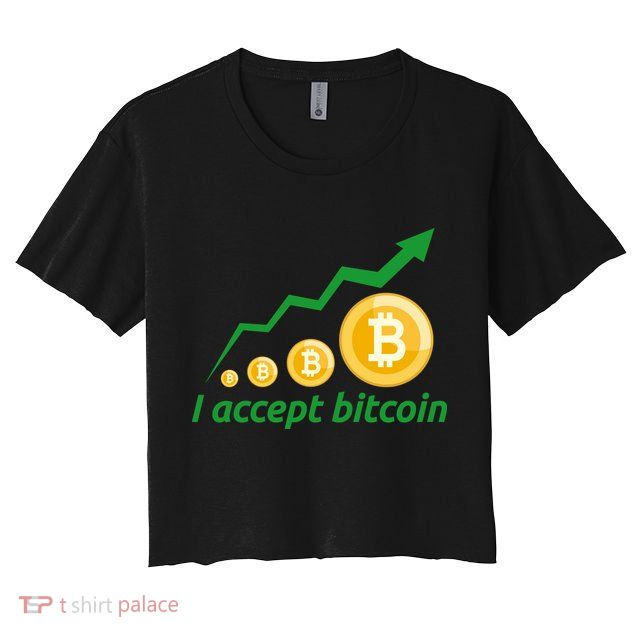 I Accept Bitcoin Graph Logo Crop Top
