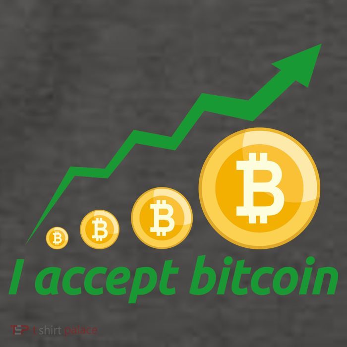 I Accept Bitcoin Graph Logo Vector Backpack