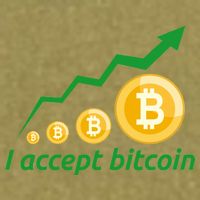 I Accept Bitcoin Graph Logo Garment-Dyed Women's Muscle Tee