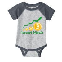 I Accept Bitcoin Graph Logo Infant Baby Jersey Bodysuit