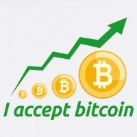 I Accept Bitcoin Graph Logo Garment-Dyed Sweatshirt