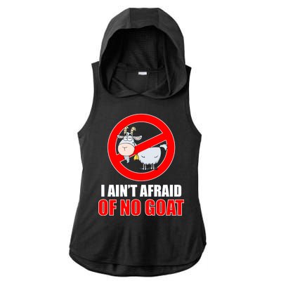 I Ain't Afraid of No Goat Chicago Ladies PosiCharge Tri-Blend Wicking Draft Hoodie Tank