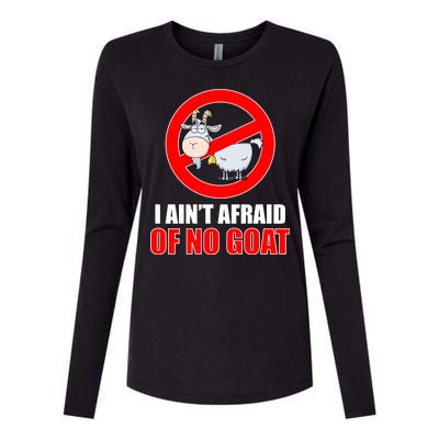 I Ain't Afraid of No Goat Chicago Womens Cotton Relaxed Long Sleeve T-Shirt