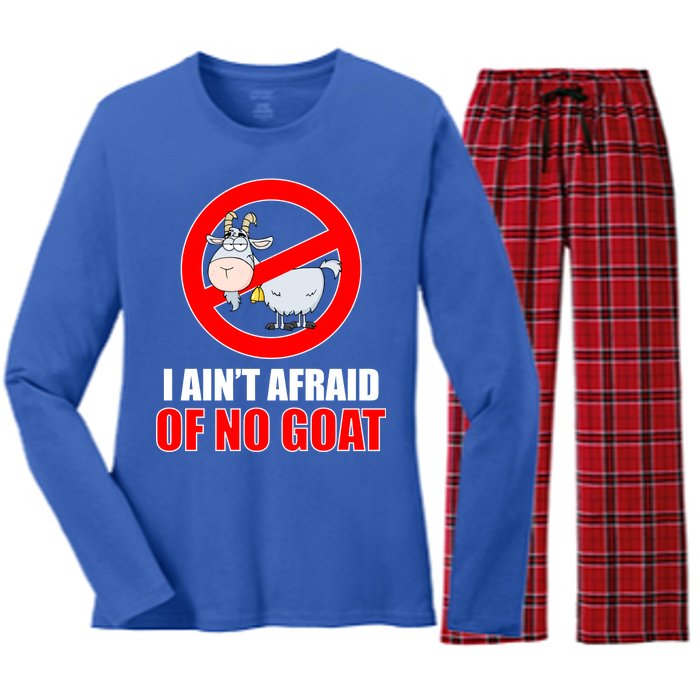 I Ain't Afraid of No Goat Chicago Women's Long Sleeve Flannel Pajama Set 