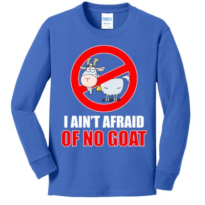 I Ain't Afraid of No Goat Chicago Kids Long Sleeve Shirt