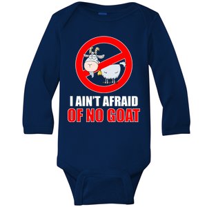 I Ain't Afraid of No Goat Chicago Baby Long Sleeve Bodysuit