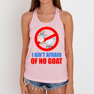 I Ain't Afraid of No Goat Chicago Women's Knotted Racerback Tank