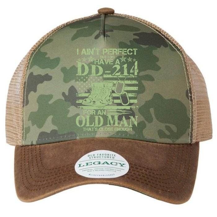 I Ain't Perfect  But I Do Have A DD-214 Legacy Tie Dye Trucker Hat