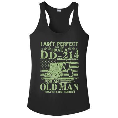 I Ain't Perfect  But I Do Have A DD-214 Ladies PosiCharge Competitor Racerback Tank