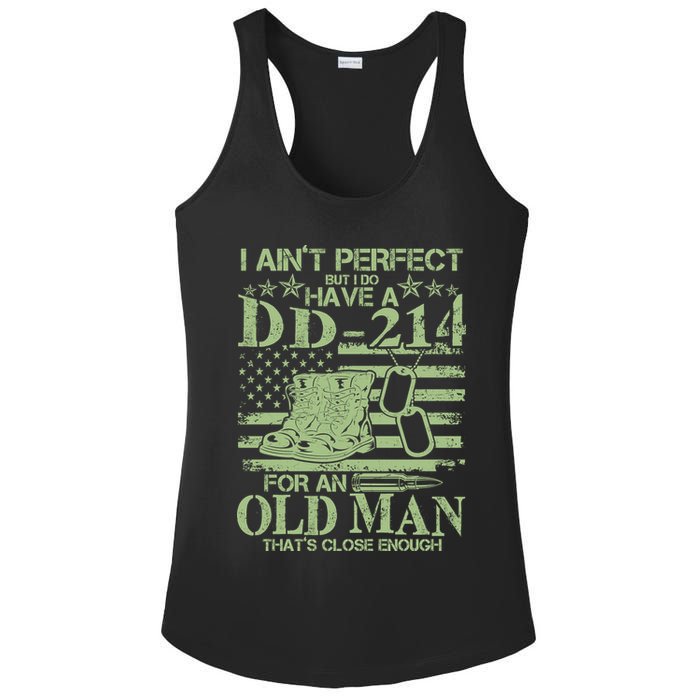 I Ain't Perfect  But I Do Have A DD-214 Ladies PosiCharge Competitor Racerback Tank