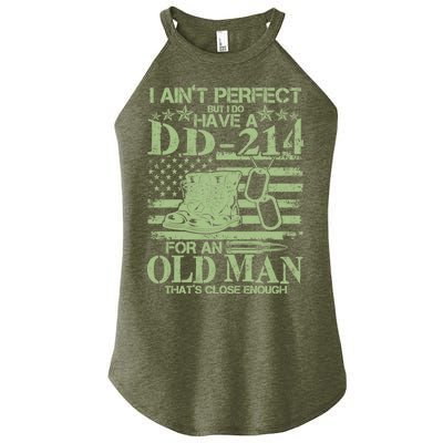 I Ain't Perfect  But I Do Have A DD-214 Women's Perfect Tri Rocker Tank