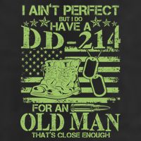 I Ain't Perfect But I Do Have A DD-214 Old Man 7 Panel Mesh Trucker Snapback Hat