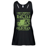 I Ain't Perfect But I Do Have A DD-214 Old Man Ladies Essential Flowy Tank