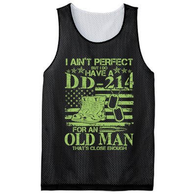 I Ain't Perfect But I Do Have A DD-214 Old Man Mesh Reversible Basketball Jersey Tank