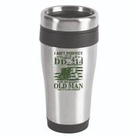 I Ain't Perfect But I Do Have A DD-214 Old Man 16oz Travel Tumbler
