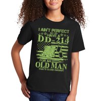I Ain't Perfect But I Do Have A DD-214 Old Man Kids T-Shirt