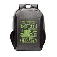 I Ain't Perfect But I Do Have A DD-214 Old Man Vector Backpack