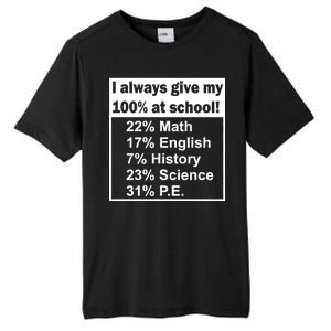 I Always Give My 100 Percent At School Tall Fusion ChromaSoft Performance T-Shirt