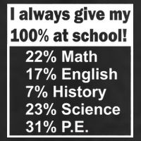 I Always Give My 100 Percent At School Trucker Hat