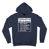 I Always Give My 100 Percent At School Hoodie