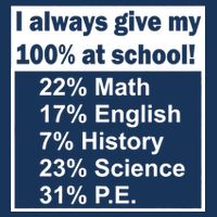 I Always Give My 100 Percent At School Flatbill Hat