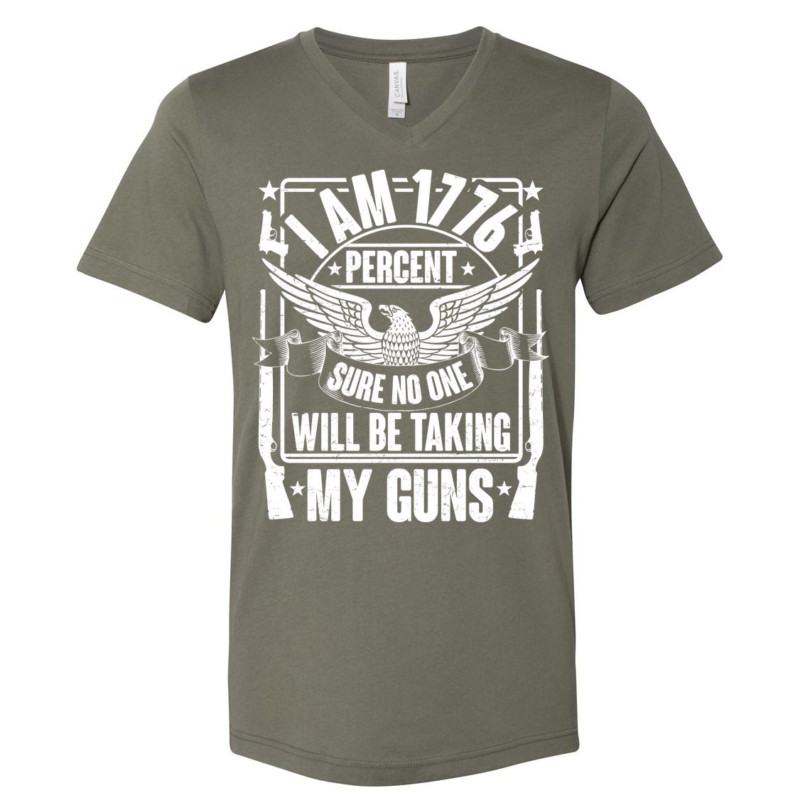 I Am 1776 Percent Sure No One Will Be Taking My Guns V-Neck T-Shirt