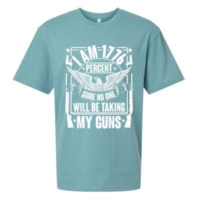 I Am 1776 Percent Sure No One Will Be Taking My Guns Sueded Cloud Jersey T-Shirt