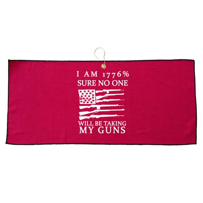 I Am 1776 Sure No One Is Taking My Guns Large Microfiber Waffle Golf Towel