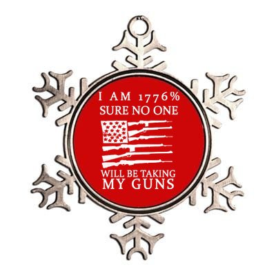 I Am 1776 Sure No One Is Taking My Guns Metallic Star Ornament