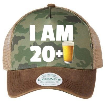 I Am 20 Plus Beer 21st Birthday Legacy Tie Dye Trucker Hat