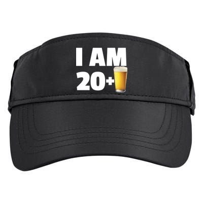 I Am 20 Plus Beer 21st Birthday Adult Drive Performance Visor