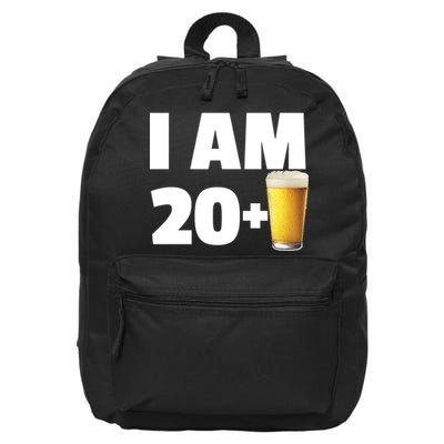 I Am 20 Plus Beer 21st Birthday 16 in Basic Backpack