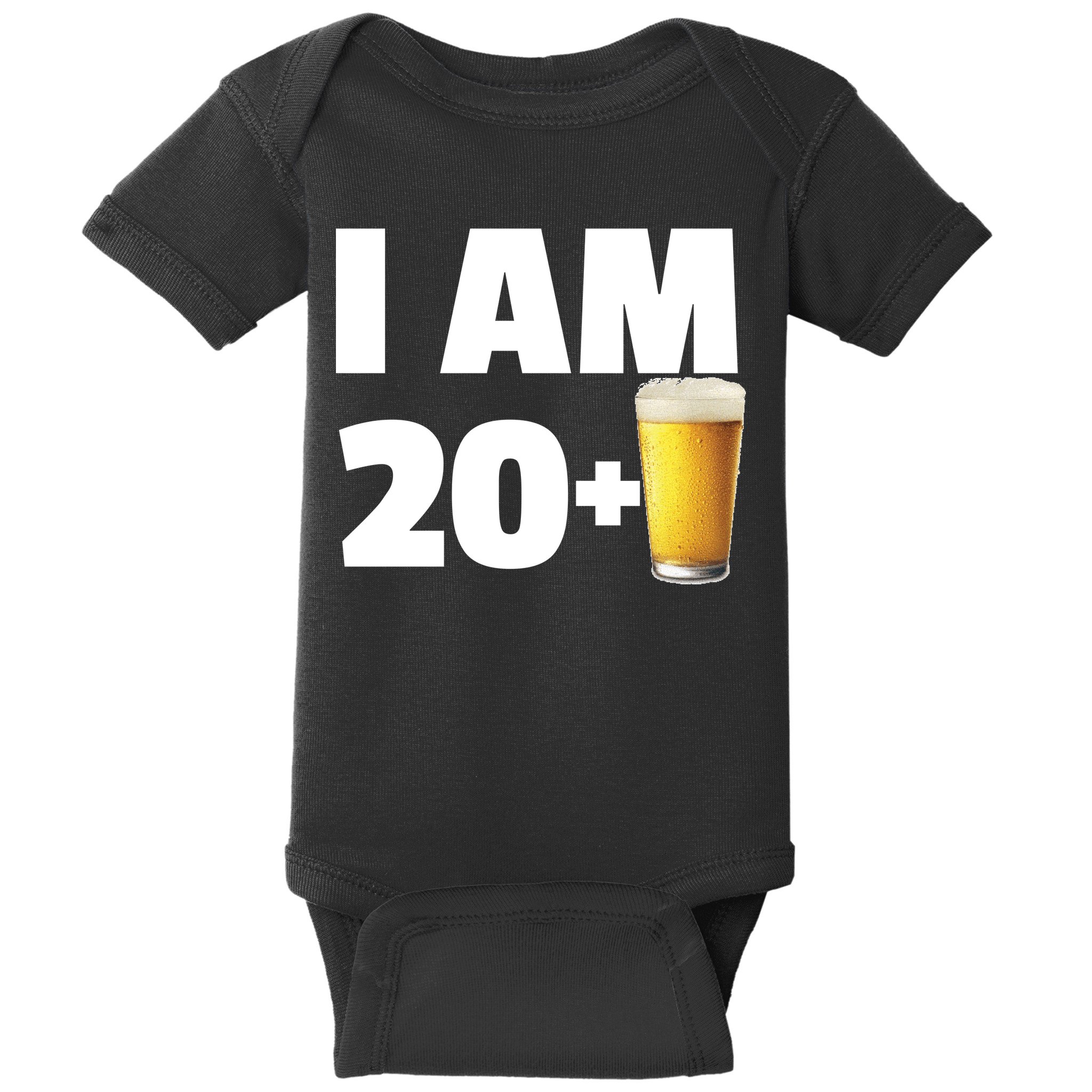 I Am 20 Plus Beer 21st Birthday Baby Bodysuit