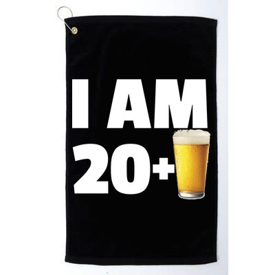I Am 20 Plus Beer 21st Birthday Golf Towel