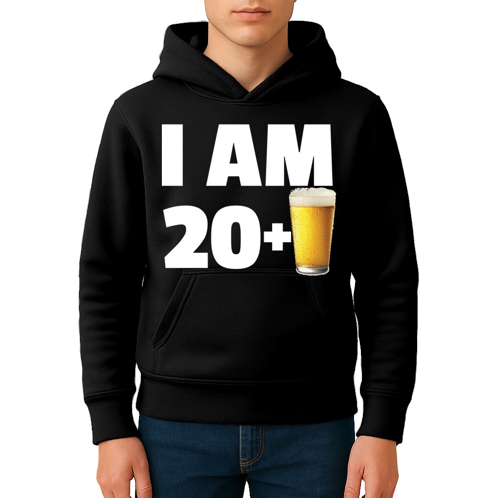I Am 20 Plus Beer 21st Birthday Kids Hoodie