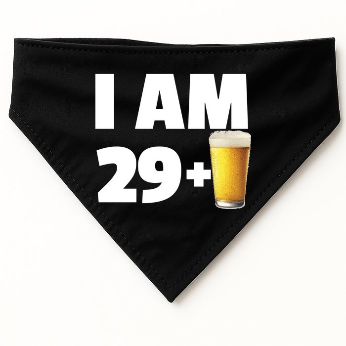 I Am 29 Plus Beer 30th Birthday USA-Made Doggie Bandana