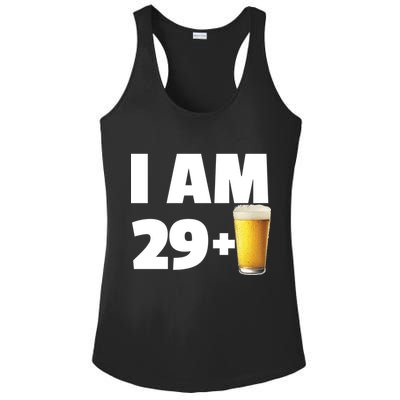I Am 29 Plus Beer 30th Birthday Ladies PosiCharge Competitor Racerback Tank