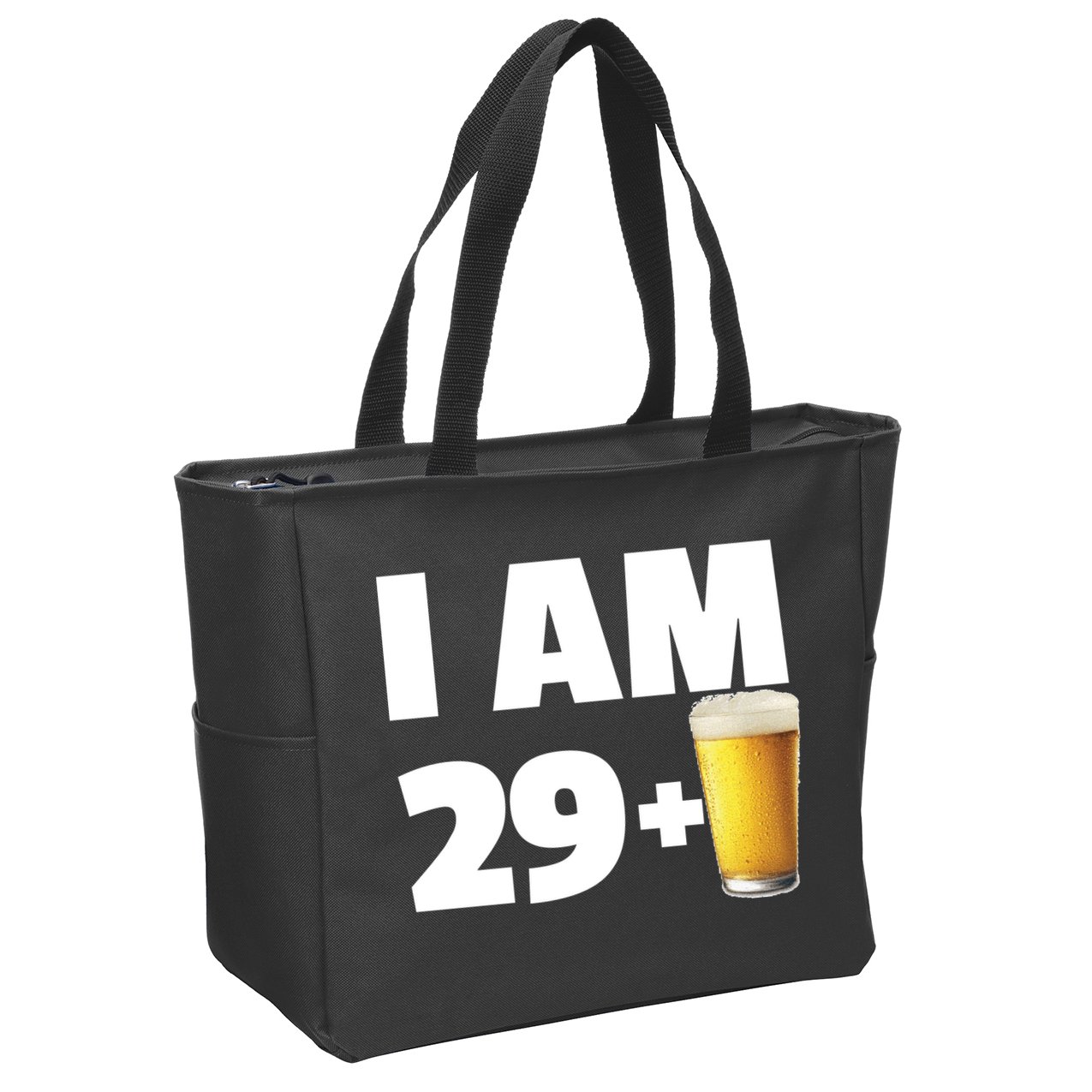 I Am 29 Plus Beer 30th Birthday Zip Tote Bag