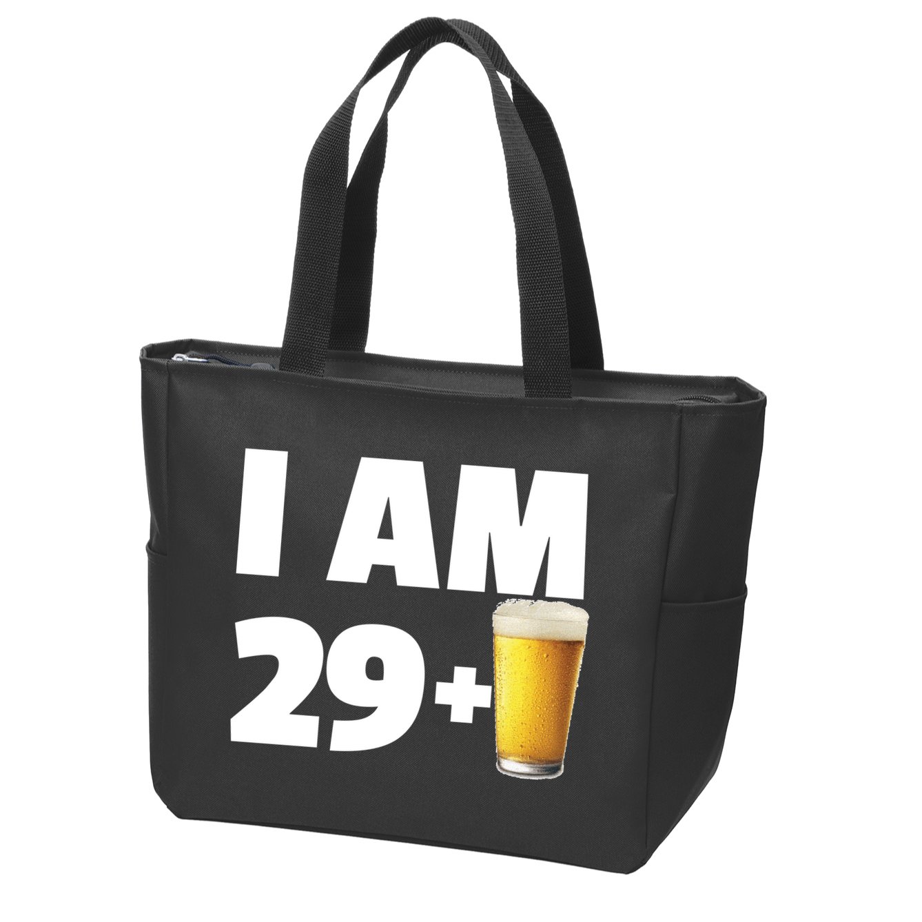 I Am 29 Plus Beer 30th Birthday Zip Tote Bag