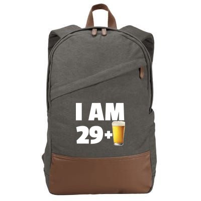 I Am 29 Plus Beer 30th Birthday Cotton Canvas Backpack