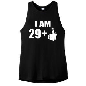 I Am 30 Middle Finger Ladies PosiCharge Tri-Blend Wicking Tank