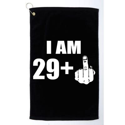 I Am 30 Middle Finger Platinum Collection Golf Towel