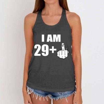 I Am 30 Middle Finger Women's Knotted Racerback Tank