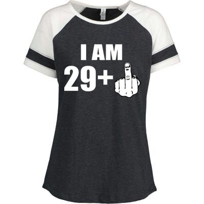 I Am 30 Middle Finger Enza Ladies Jersey Colorblock Tee