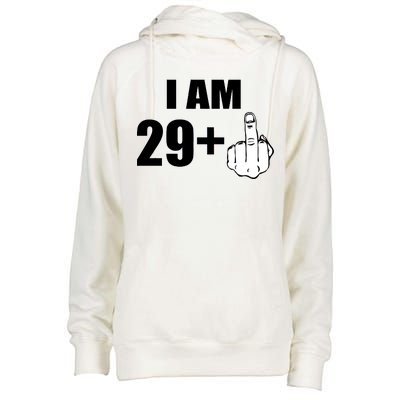 I Am 30 Middle Finger Womens Funnel Neck Pullover Hood