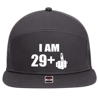 I Am 30 Middle Finger 7 Panel Mesh Trucker Snapback Hat