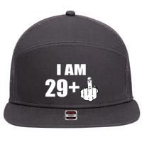 I Am 30 Middle Finger 7 Panel Mesh Trucker Snapback Hat