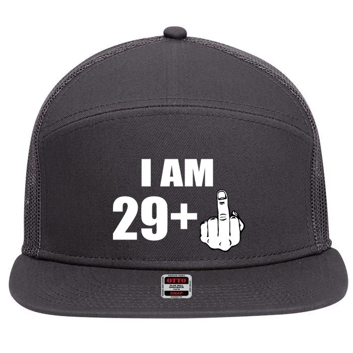 I Am 30 Middle Finger 7 Panel Mesh Trucker Snapback Hat