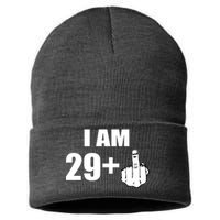 I Am 30 Middle Finger Sustainable Knit Beanie